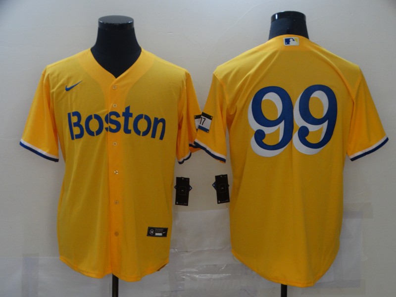 Alex Verdugo Boston Red Sox gold City Connect jersey