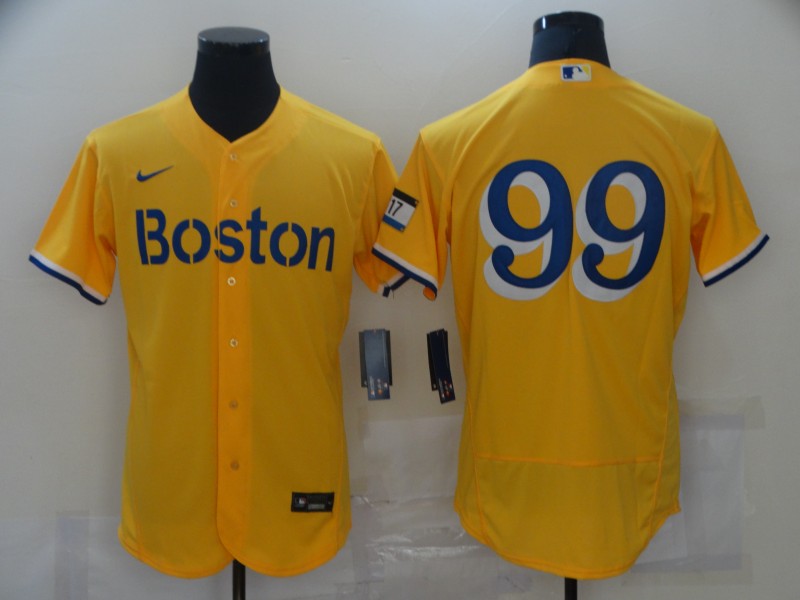 Alex Verdugo Boston Red Sox gold City Connect jersey