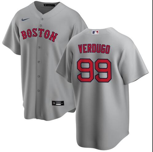 Alex Verdugo Boston Red Sox gray jersey