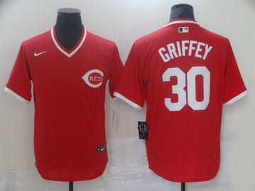 Ken Griffey Jr Cincinnati Reds red Throwback jersey
