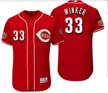 Jesse Winker Cincinnati Reds red jersey