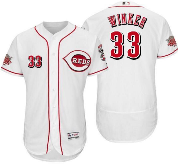 Jesse Winker Cincinnati Reds white jersey