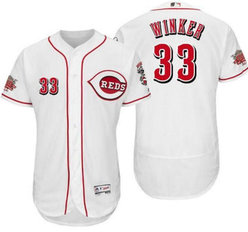 Jesse Winker Cincinnati Reds white jersey