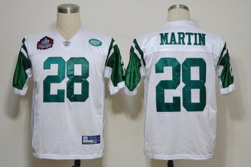 Reebok Curtis Martin New York Jets white Throwback jersey