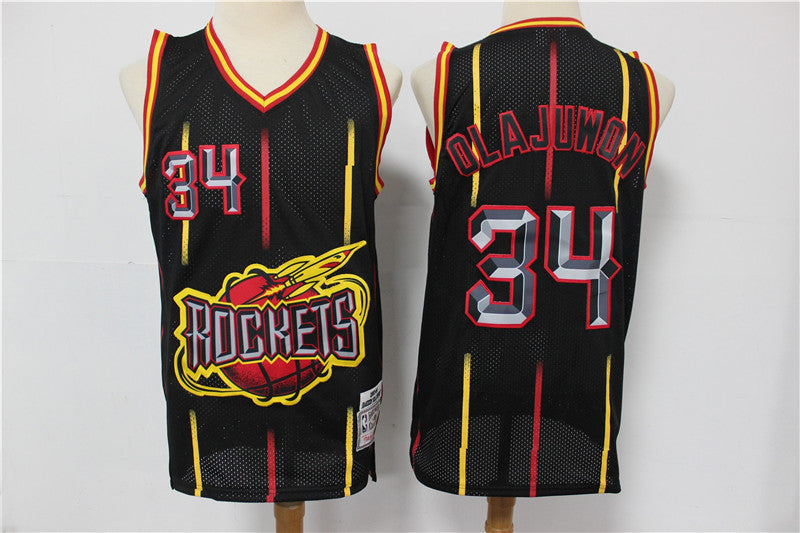 Hakeem Olajuwon Houston Rockets black jersey