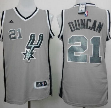 Tim Duncan Revolution San Antonio Spurs gray jersey