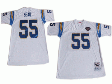 Junior Seau Los Angeles Chargers white Throwback jersey