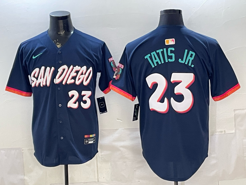 Fernando Tatis Jr San Diego Padres navy City Connect jersey