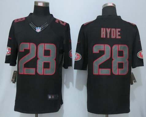 Carlos Hyde San Francisco 49ers black Limited jersey