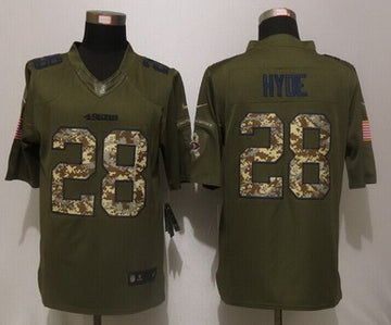 Carlos Hyde San Francisco 49ers green Salute To Service jersey