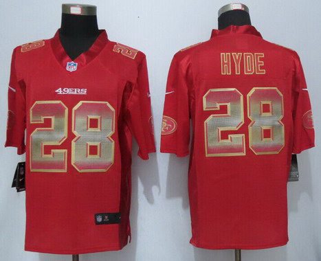 Carlos Hyde San Francisco 49ers red Fashion jersey