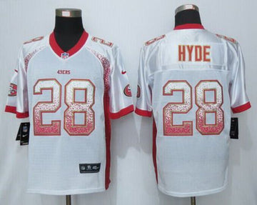Carlos Hyde San Francisco 49ers white Elite jersey