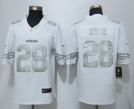 Carlos Hyde San Francisco 49ers white Limited jersey