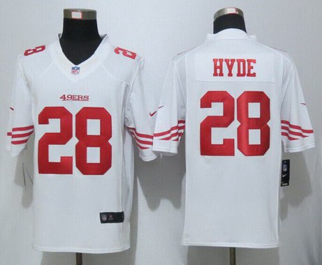 Carlos Hyde San Francisco 49ers white Limited jersey