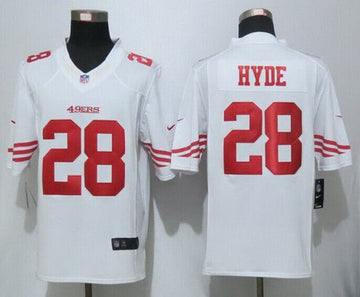 Carlos Hyde San Francisco 49ers white Limited jersey