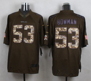 NaVorro Bowman San Francisco 49ers green Salute To Service jersey
