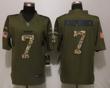 Colin Kaepernick San Francisco 49ers green Salute To Service jersey