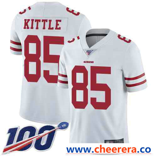 George Kittle San Francisco 49ers white Vapor jersey