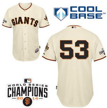 Chris Heston San Francisco Giants cream jersey