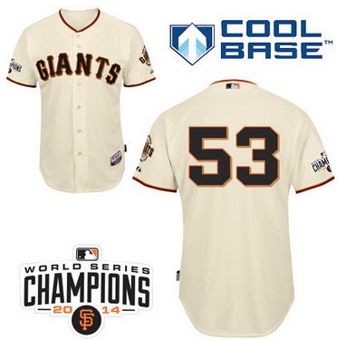 Chris Heston San Francisco Giants cream jersey
