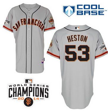 Chris Heston San Francisco Giants gray jersey