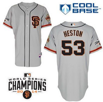 Chris Heston San Francisco Giants gray jersey