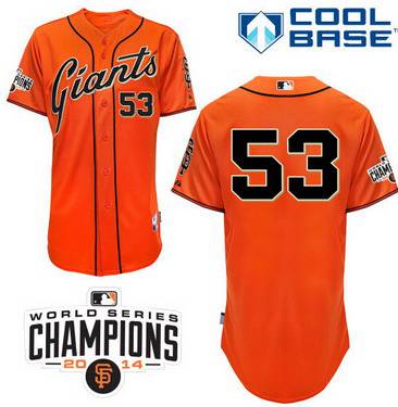 Chris Heston San Francisco Giants orange jersey