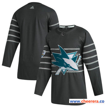 Custom San Jose Sharks gray All-Star jersey