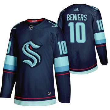 Matty Beniers Seattle Kraken navy Home jersey