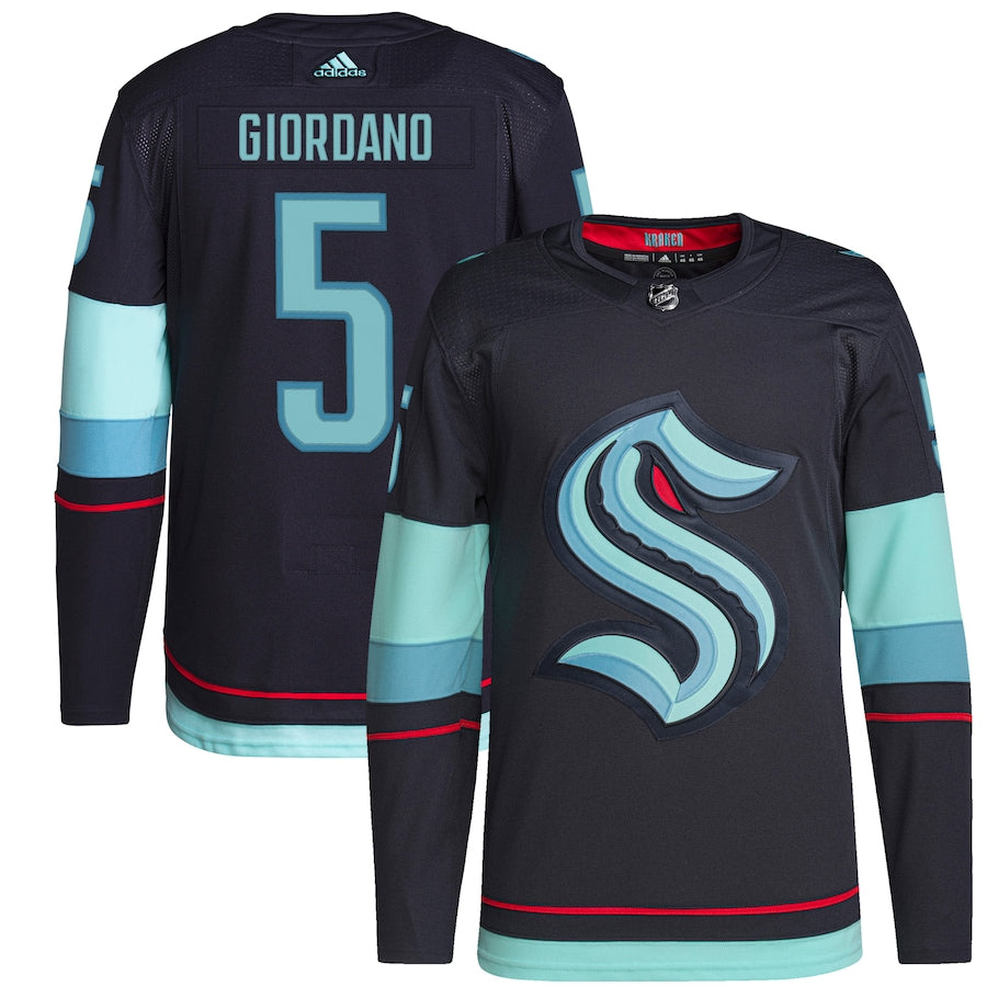 Mark Giordano Adidas Seattle Kraken navy Authentic jersey