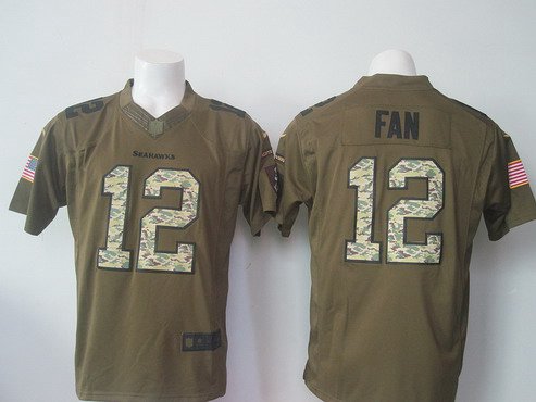 Fan Seattle Seahawks green Salute To Service jersey