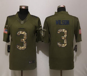 Russell Wilson Seattle Seahawks green Salute To Service jersey