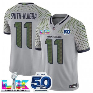Jaxon Smith-Njigba Seattle Seahawks gray jersey