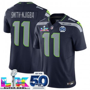 Jaxon Smith-Njigba Seattle Seahawks navy Vapor jersey