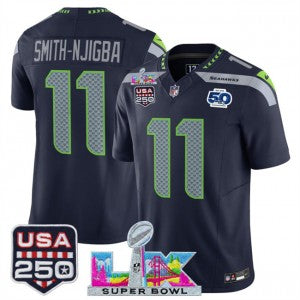 Jaxon Smith-Njigba Seattle Seahawks navy Vapor jersey