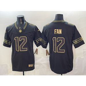 Fan Black Seattle Seahawks gold Vapor jersey