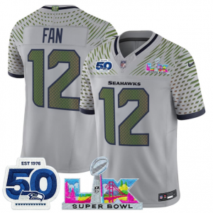 Fan Seattle Seahawks gray Vapor jersey