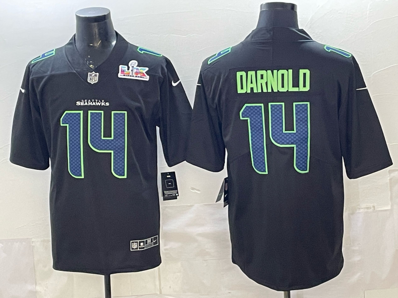 Darnold Seattle Seahawks black Vapor jersey