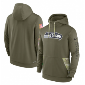 Seattle Seahawks olive Salute To Service jersey