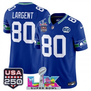 Steve Largent Seattle Seahawks royal Vapor jersey
