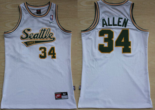 Ray Allen Oklahoma City Thunder white jersey