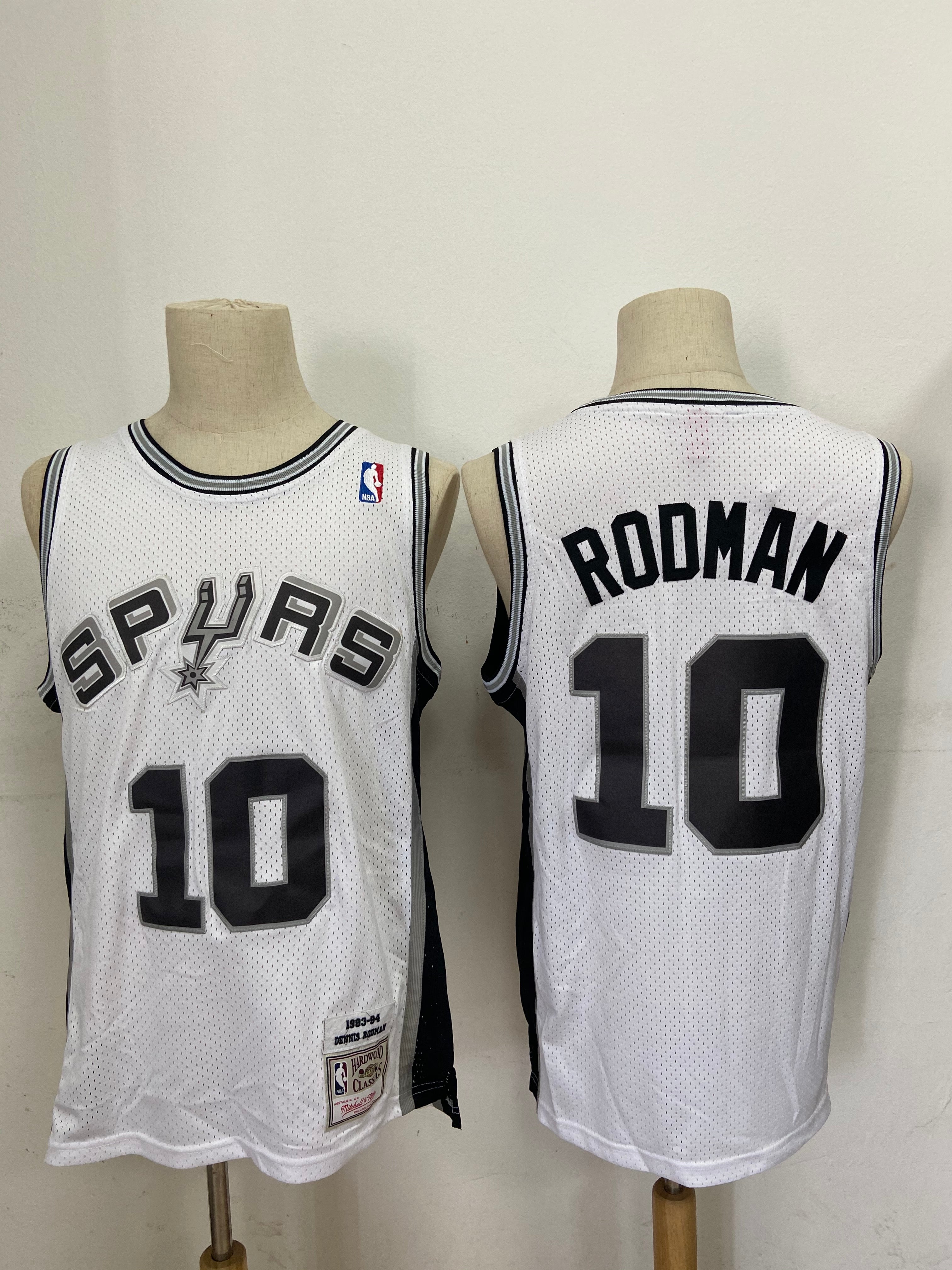 Dennis Rodman San Antonio Spurs white jersey