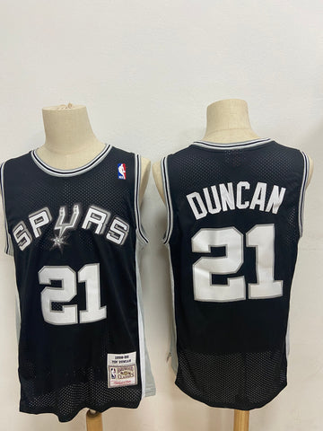 Tim Duncan San Antonio Spurs black jersey