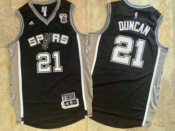 Tim Duncan San Antonio Spurs black jersey