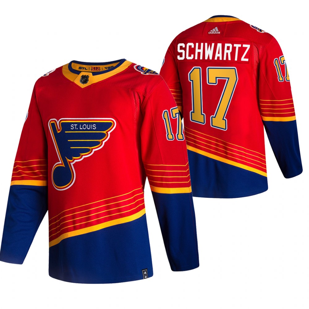 Jaden Schwartz St. Louis Blues red Reverse Retro jersey