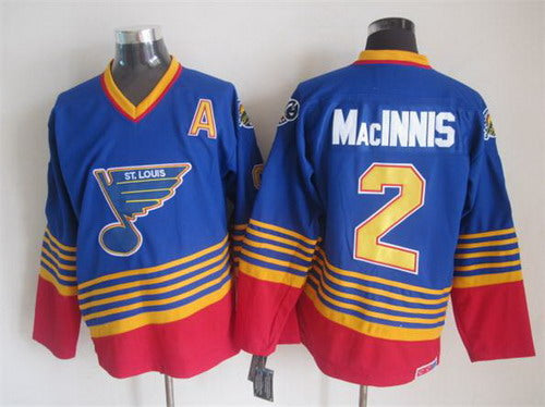 Al MacInnis St. Louis Blues blue Throwback jersey