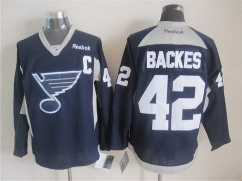 David Backes St. Louis Blues navy jersey