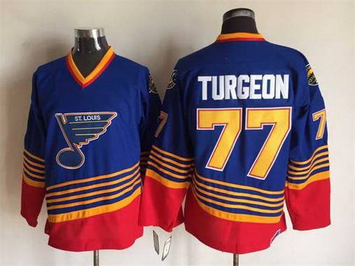 Pierre Turgeon St. Louis Blues blue Throwback jersey