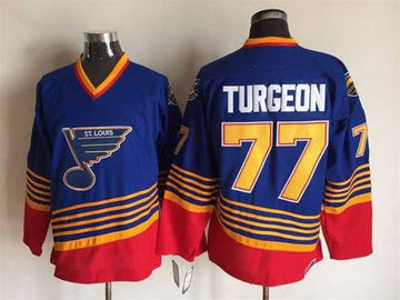 Pierre Turgeon St. Louis Blues blue Throwback jersey