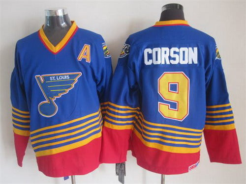 Shayne Corson St. Louis Blues blue Throwback jersey